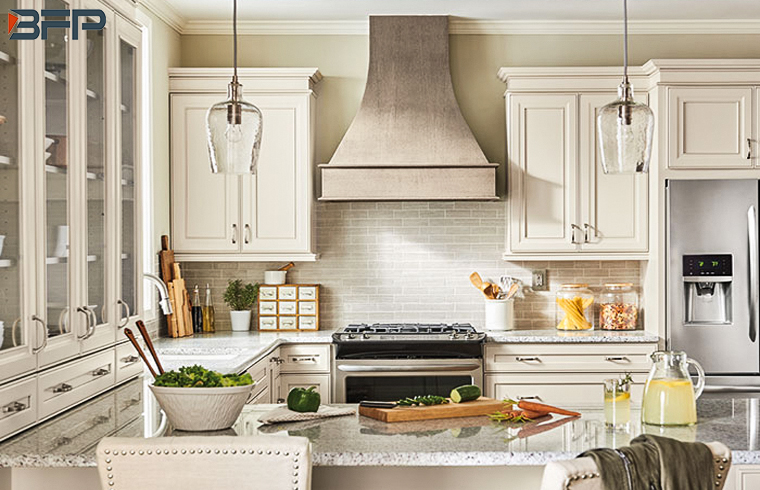 עיצוב כפרי בסגנון אירופאי לבן עץ כפרי ארונות מטבח