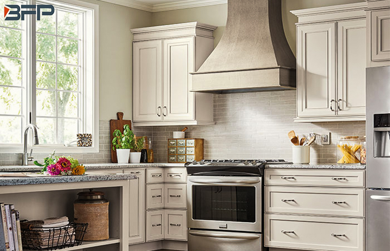 עיצוב כפרי בסגנון אירופאי לבן עץ כפרי ארונות מטבח