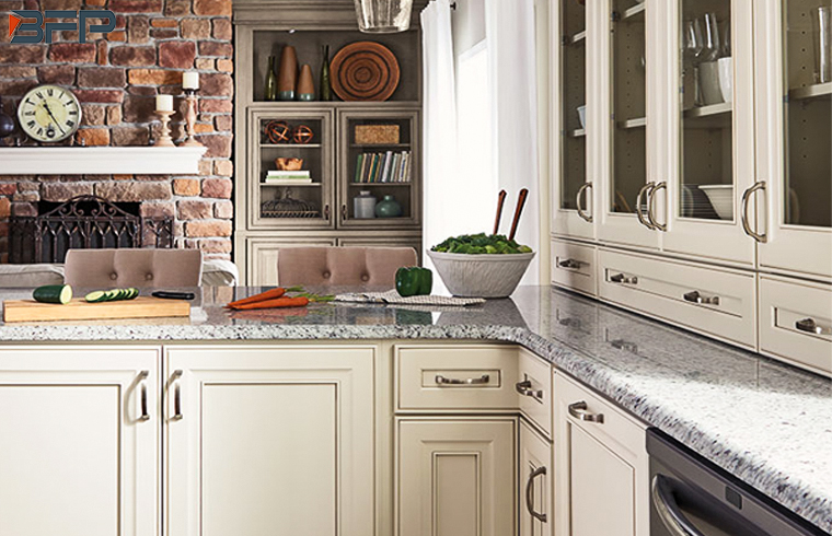 עיצוב כפרי בסגנון אירופאי לבן עץ כפרי ארונות מטבח