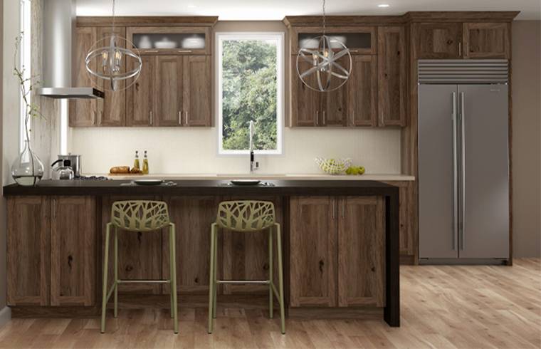 Towards Nature With A Rustic Hickory Kitchen