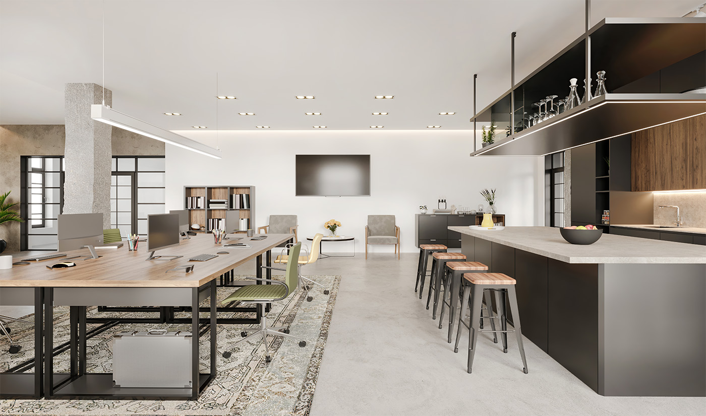 Modern Lacquer Matte Grey Kitchen Cabinet With Island