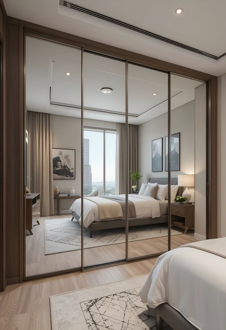 BFP Modern Mirrored Sliding Door Wardrobe | Sleek Bedroom Storage