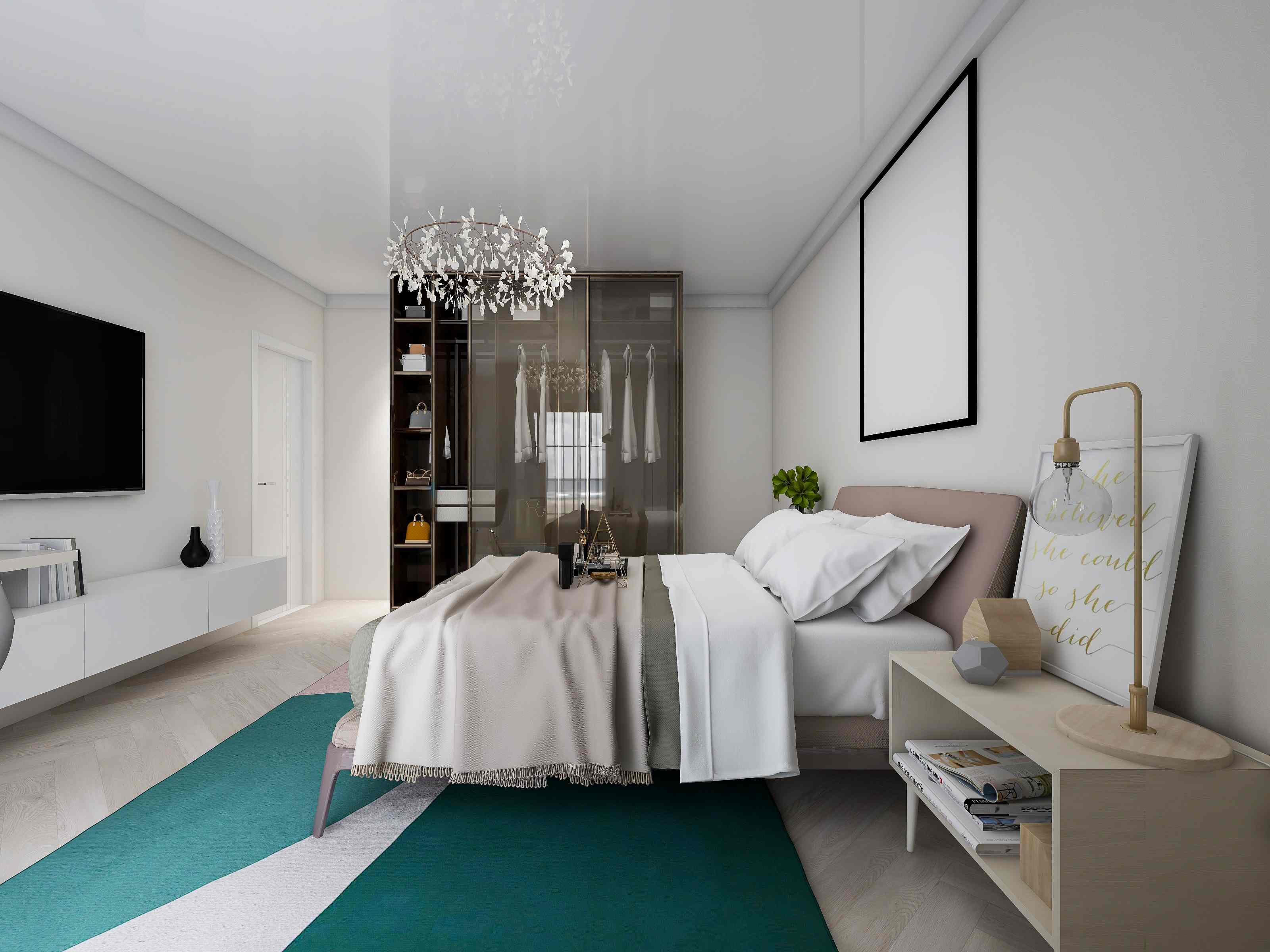 BFP Modern Glass Sliding Door Wardrobe | Display & Storage Cabinet