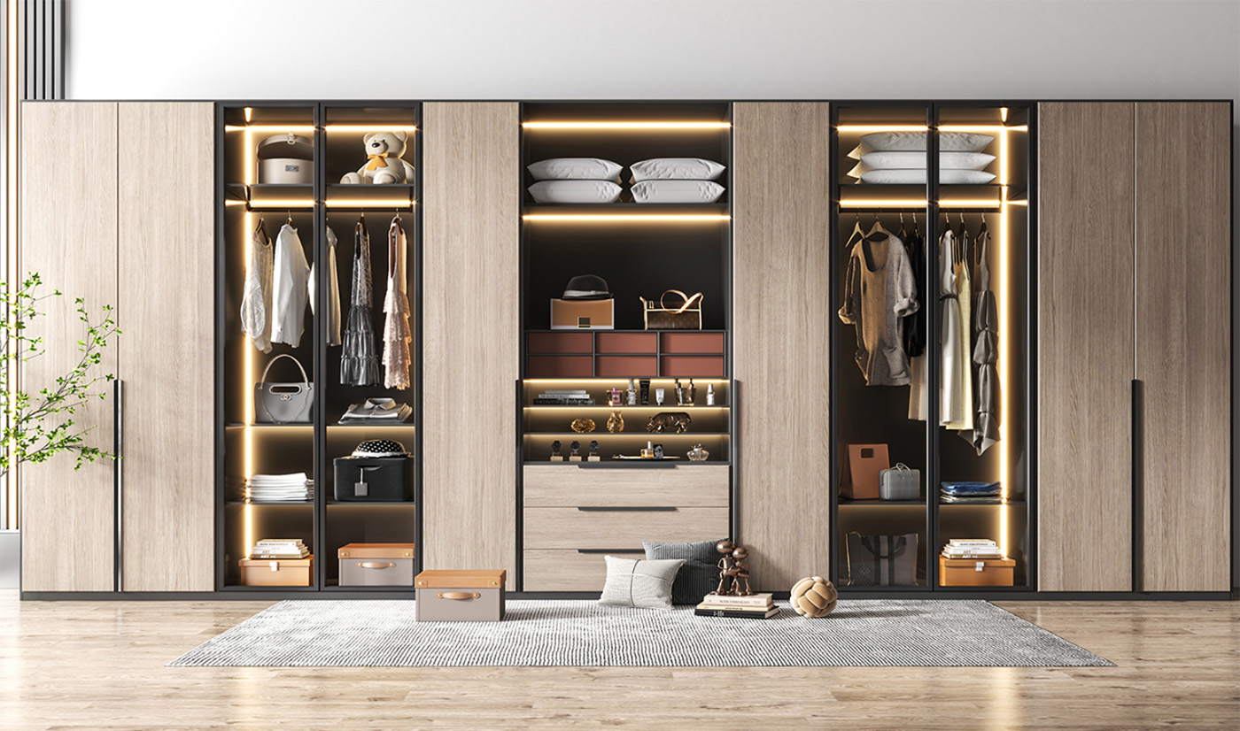 Custom Modern Luxury Swing Door Bedroom Rrobe