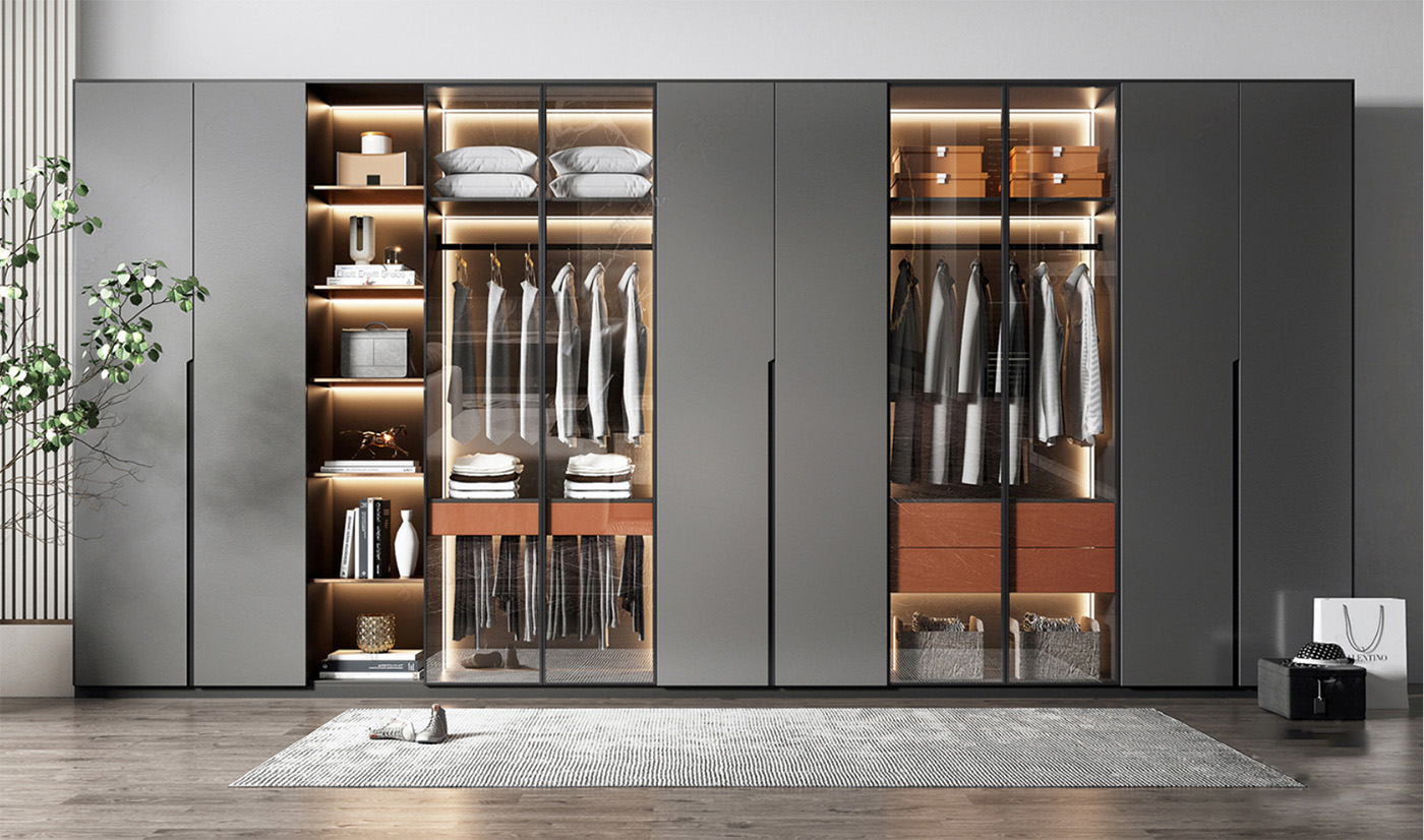 Custom Modern Luxury Swing Door Bedroom Rrobe