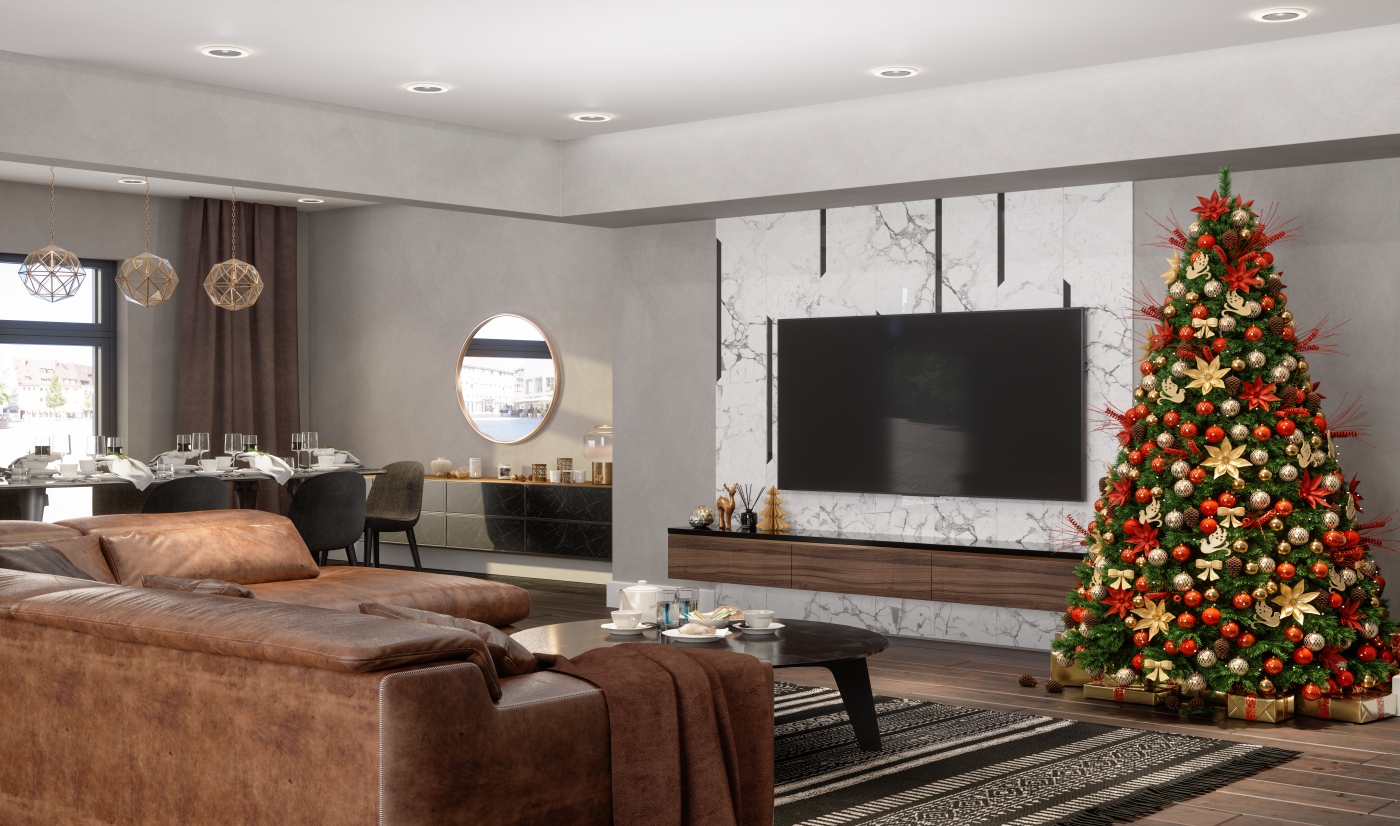 Modern Wood Grain TV Cabinets 